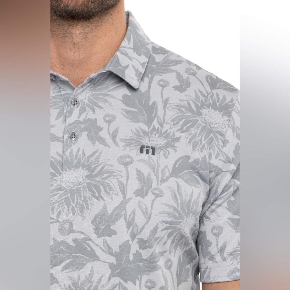 Travis Mathew I Can Explain Polo in Heather Light Grey - Size M - Picture 3 of 8